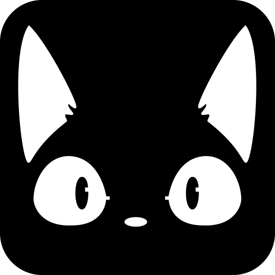 黑猫不旷课 Logo